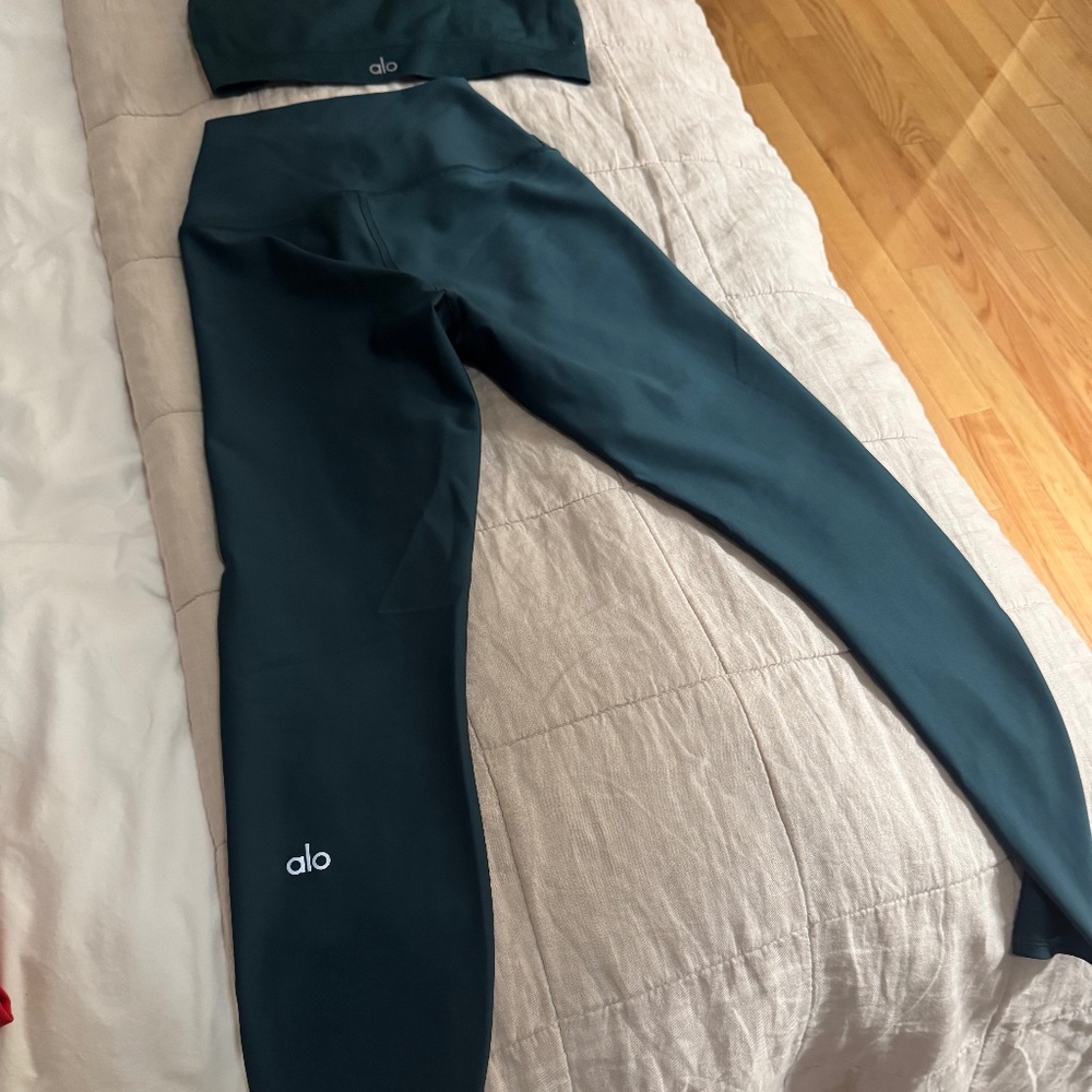 Alo 7/8 High-Waist Airlift leggings Midnight Green